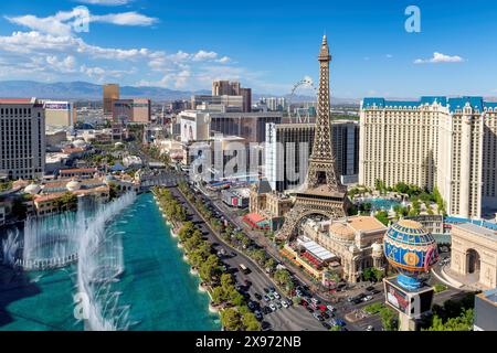Las Vegas Strip aus der Vogelperspektive Stockfoto