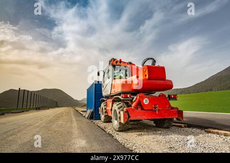 Bau einer neuen Autobahn oder Autobahn in der Slowakei, Europa Stockfoto