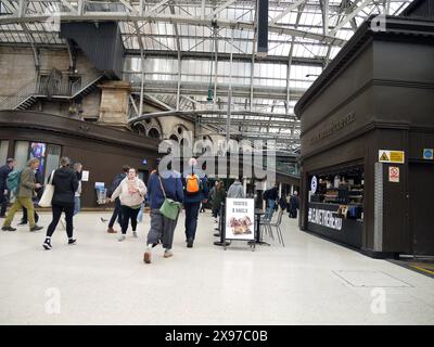 GLASGOW. GLASGOW CITY REGION. SCHOTTLAND. 05-02-24. Glasgow Central Station, Bahnsteige 11 bis 15 Umlaufgebiet für die Clyde Coast Services. Stockfoto