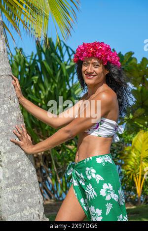 Südpazifische Schönheit, Raiatea, Französisch-Polynesien, Gesellschaftsinseln, Leeward-Inseln Stockfoto