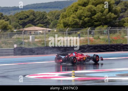 Testing PIRELLI Reifen 2025 - FERRARI Charles Leclerc auf Circuit Paul Ricard, Castellet, FRANKREICH, 05/2024 Florent 'MrCrash' B. Stockfoto