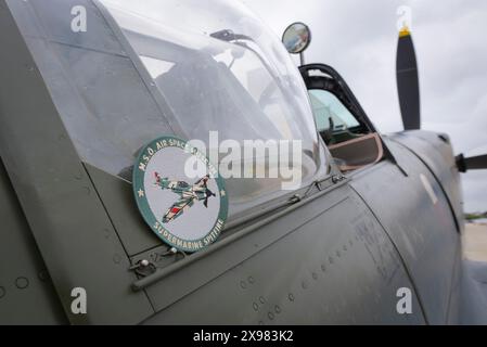 ESKISEHIR, TÜRKEI - 27. MAI 2024: Eines der wenigen noch erhaltenen luftwürdigen Spitfires, TE517, ist heute Teil der Sammlung des M.S.O. Air and Space Museums. Stockfoto