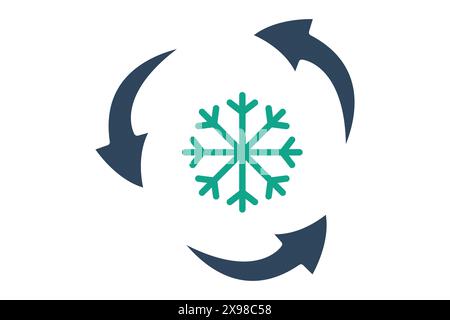 Symbol Kühlung. Symbol für Dienstprogramme. Symbolstil durchgehend. Utilities Elemente Vektorillustration Stock Vektor