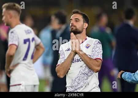 Giacomo Bonaventura (Fiorentina) während des Endspiels der UEFA Europa Conference League zwischen Olympiacos 1-0 d.t.s. Fiorentina in der AEK Arena am 29. Mai 2024 in Athen. Quelle: Maurizio Borsari/AFLO/Alamy Live News Stockfoto