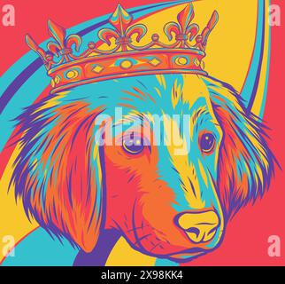 vektordarstellung des Hundekopfes auf weißem Hintergrund Stock Vektor