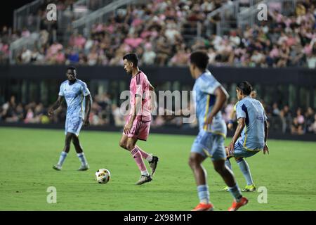 Fort Lauderdale, Florida, USA. 30. Mai 2024. FORT LAUDERDALE(FL)29.05.2024-FOOTBALL-MATCH-CHAMPIONSHIP- Spiel zwischen Inter Miami und Atlanta United, gültig für die 16. Runde der regulären Saison, ausgetragen im Lockhart Stadium in Fort Lauderdale, diesen Mittwoch, 29. (Kreditbild: © Pedro Paulo Diaz/TheNEWS2 via ZUMA Press Wire) NUR REDAKTIONELLE VERWENDUNG! Nicht für kommerzielle ZWECKE! Stockfoto