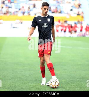 Sabadell, Barcelona, Spanien. Mai 2024. Sabadell Spanien 30.05.2024 Marc Roca (Katalonien) kontrolliert den Ball während des Freundschaftsspiels zwischen Katalonien und Panama am 30. Mai 2024 in Estadi Nova Creu Alta in Sabadell. (Kreditbild: © Xavi Urgeles/ZUMA Press Wire) NUR REDAKTIONELLE VERWENDUNG! Nicht für kommerzielle ZWECKE! Stockfoto