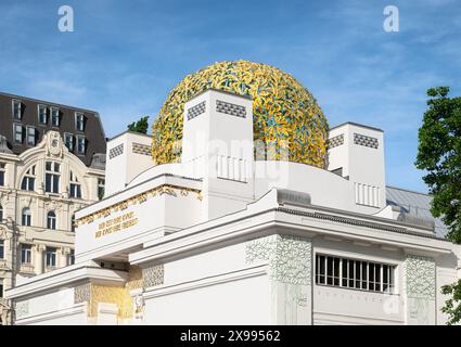 Wien, Österreich - Secessionsgebäude von Joseph Maria Olbrich, Renovierung durch Adolf Krischanitz Stockfoto