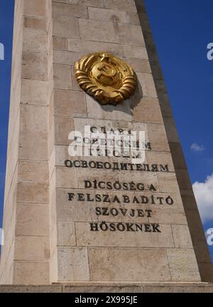 Denkmal für die sowjetische Befreiung Ungarns 1945 während des 2. Weltkriegs, Szabadsag ter (Freiheitsplatz), Budapest, Ungarn Stockfoto