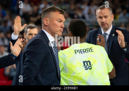 ANKARA/TÜRKEI, 15. April 2024: Türkischer Basketball Super League 2023-24, Fenerbahce Beko gegen Turk Telekom. Stockfoto