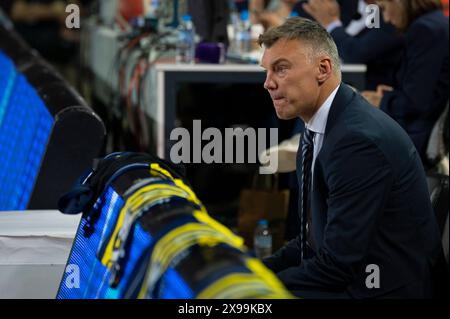 ANKARA/TÜRKEI, 15. April 2024: Türkischer Basketball Super League 2023-24, Fenerbahce Beko gegen Turk Telekom. Stockfoto