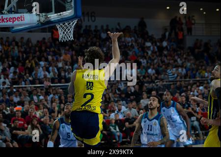 ANKARA/TÜRKEI, 15. April 2024: Türkischer Basketball Super League 2023-24, Fenerbahce Beko gegen Turk Telekom. Stockfoto