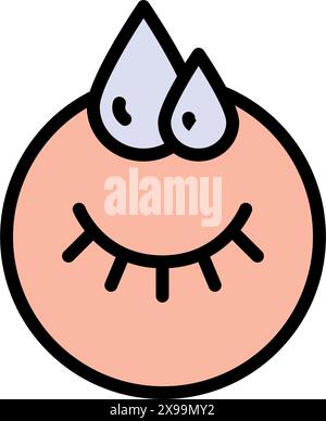 Tropfen Farbe Symbol Vektordesign. Einfache flache Abbildung. Vektor-isolierte Zeichnung. Stock Vektor