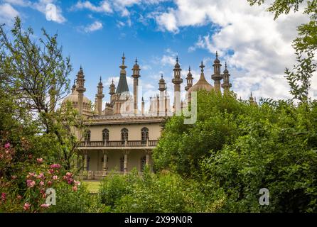 Der Brighton Pavilion oder Royal Pavilion, eine ehemalige königliche Residenz in Brighton, East Sussex, Großbritannien Stockfoto