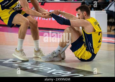 ANKARA/TÜRKEI, 15. April 2024: Türkischer Basketball Super League 2023-24, Fenerbahce Beko gegen Turk Telekom. Stockfoto