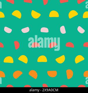 Farbenfrohes Geometrisches Abstraktes Muster Im Retro-Vintage-Look Stock Vektor