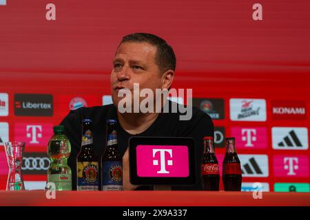 Max Eberl (FC Bayern München, Sportvorstand), Pressekonferenz, Vorstellung von Vincent Kompany, FC Bayern München, 30.05.2024, Foto: Eibner-Pressefoto/Jenni Maul Stockfoto