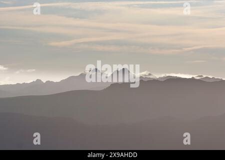 Gipfel von den nordportugiesischen Bergen Stockfoto