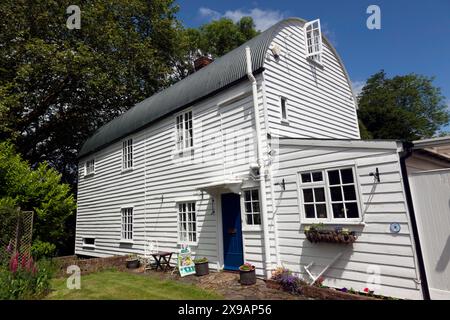 Blick auf die Old Mill, Ein denkmalgeschütztes Gebäude in Eynsford, Kent Stockfoto