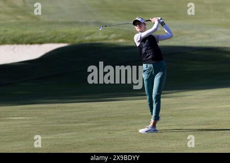 Philadelphia, Usa. 30. Mai 2024. Nelly Korda fährt am Donnerstag, den 30. Mai 2024, während der 79. US Women's Open im Lancaster Country Club in Lancaster, Pa, das Fairway des 10. Lochs hinunter. Foto: Laurence Kesterson/UPI Credit: UPI/Alamy Live News Stockfoto