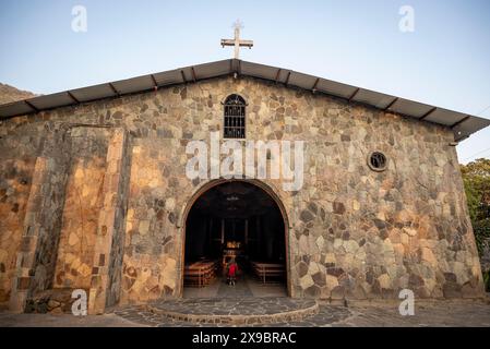 Katholische Kirche, San Marcos La Laguna, Lake Atitlan, Guatemala Stockfoto