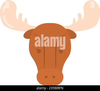 Isolierter Elchtier-Avatar Vektor Stock Vektor