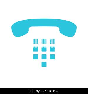 Symbol für Wähltasten auf weißem Hintergrund. Aus blauer Symbolgruppe. Stock Vektor