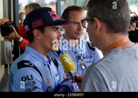 Barberino Di Mugello, Italien. 30. Mai 2024. Foto Alessandro La Rocca/LaPresse30-05-2024, GRAN PREMIO D'ITALIA Brembo Sport-Motociclismo-Motomondiale GRAN PREMIO D'ITALIA Brembo- Autodromo Internazionale del Mugello- 2024-MotoGP- auf dem Foto: Marc Marquez- Ducati -Team Gresini Foto Alessandro La Rocca/ Credit: LaPresse/Alamy Live News Stockfoto