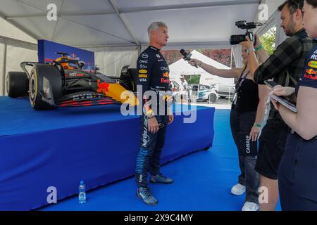 Breslau, Polen. Mai 30 2024. Red Bull Speed Ways im Olympiastadion in Breslau, Polen. Im Bild: David Coulthard © Piotr Zajac/Alamy Live News Stockfoto
