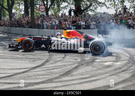 Breslau, Polen. Mai 30 2024. Red Bull Speed Ways im Olympiastadion in Breslau, Polen. Im Bild: David Coulthard in RB7 © Piotr Zajac/Alamy Live News Stockfoto