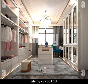 3D-Rendering der Garderobe Stockfoto