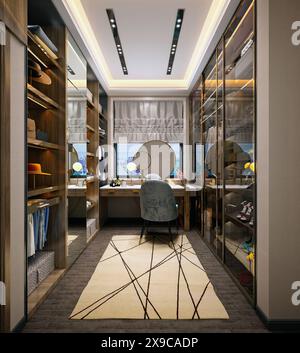 3D-Rendering der Garderobe Stockfoto