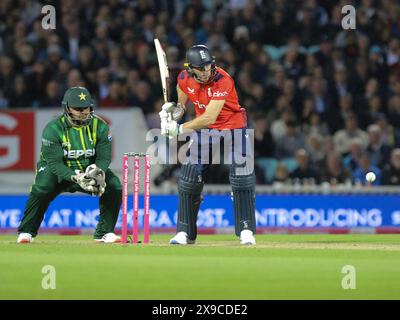 London, Großbritannien. 30. Mai 2024. London, England, Mai 30 2024: Will Jacks (85 England) spielte beim vierten Spiel der Vitality T20 International zwischen England und Pakistan im Kia Oval in London. (Jay Patel/SPP) Credit: SPP Sport Press Photo. /Alamy Live News Stockfoto