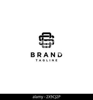 Initialen CS im klassischen Stil. Minimalistisches SC-Logo-Design. Einfacher klassischer Anfangsbuchstabe CS oder SC. Stock Vektor