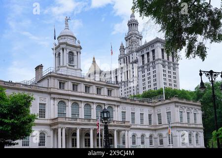 Rathaus von New York City, in Manhattan Stockfoto