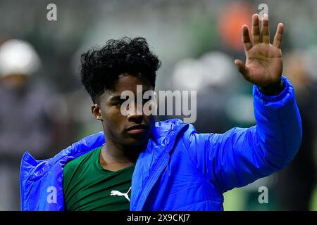 São Paulo (SP), 30/05/2024 - Fußball/PALMEIRAS X SAN LORENZO (ARG) - Endrick aus Palmeiras - Spiel zwischen Palmeiras x San Lorenzo (ARG), gültig für die sechste Runde der Gruppenphase, aus Libertadores, am Abend dieses Donnerstags 30 im Allianz Parque in São Paulo. (Foto: Eduardo Carmim/Alamy Live News) Stockfoto