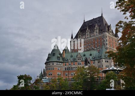 Altstadt von Quebec, Frontenac Castle Stockfoto