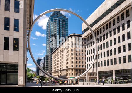 Montreal, Québec - 23. Mai 2024: Blick auf den Ring in der Innenstadt von Montreal. Stockfoto