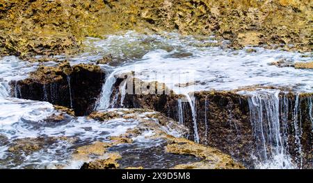 Wasserfall im Shete Boka Nationalpark, Curacao Stockfoto