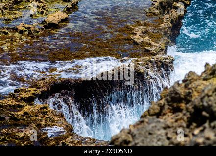 Wasserfall im Shete Boka Nationalpark, Curacao Stockfoto