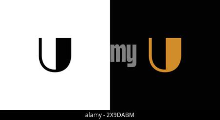 Modernes und starkes Logo mit U-Initialen Stock Vektor