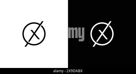 Modernes und starkes Logo-Design mit OX-Initialen Stock Vektor