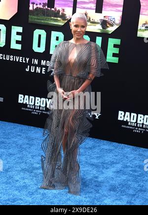 Hollywood, Kalifornien, USA 30. Mai 2024 Schauspielerin Jada Pinkett Smith besucht die Los Angeles Premiere von Columbia PicturesÕ ÒBad Boys: Ride or DieÓ im TCL Chinese Theatre am 30. Mai 2024 in Hollywood, Kalifornien, USA. Foto: Barry King/Alamy Live News Stockfoto