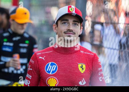 Circuit de Monaco, Monte-carlo, Monaco. 26.Mai 2024; Charles Leclerc von Monaco und Scuderia Ferrari während des Formel-1-Grand Prix von Monaco Stockfoto