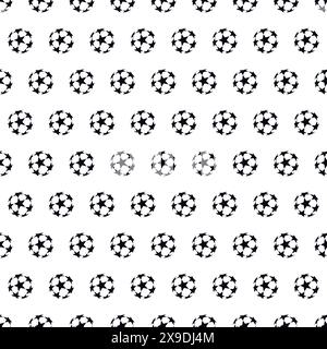 Nahtloses Fußball-Muster, Fußballtapete. Kugelvektor Stock Vektor
