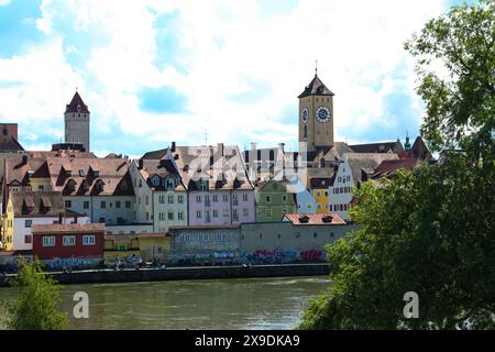 Altstadt von Regensburg, UNESCO-Weltkulturerbe, Landeshauptstadt der Oberpfalz Stockfoto