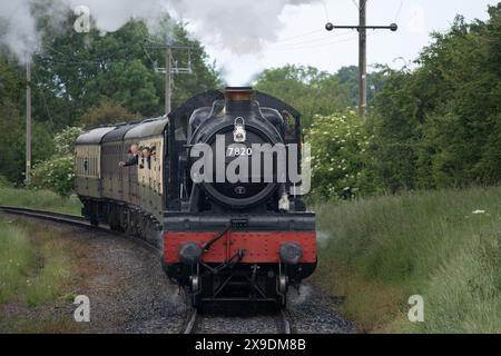 7820 'Dinmore Manor', GWSR, Gloucestershire, Vereinigtes Königreich Stockfoto