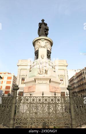 Madrid, Spanien - 8. April 2024: Denkmal für Maria Cristina de Borbon in Madrid Stockfoto