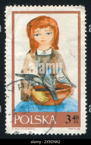 POLEN - UM 1968: Briefmarke gedruckt von Polen, zeigt Cinderella, um 1968 Stockfoto