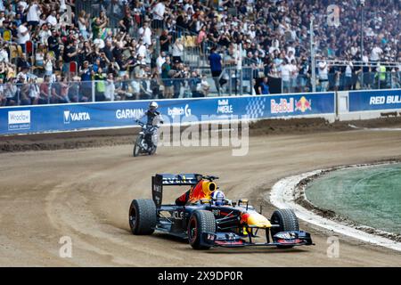 Breslau, Polen. Mai 30 2024. Red Bull Speed Ways im Olympiastadion in Breslau, Polen. Im Bild: David Coulthard in RB7 © Piotr Zajac/Alamy Live News Stockfoto